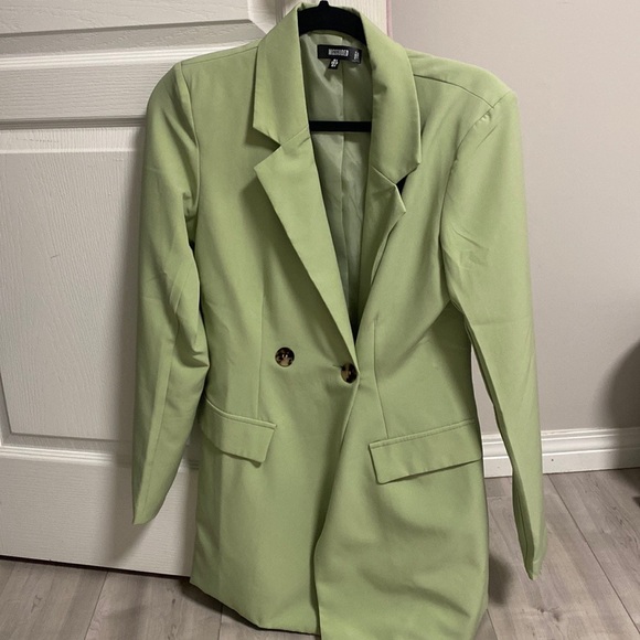 Missguided Sage Green Blazer Dress only worn once - Picture 2 of 5
